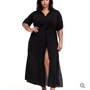 NWT Torrid Button Down Maxi Shirt Dress Coverup